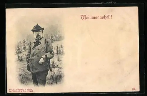 AK König Albert von Sachsen bei der Jagd