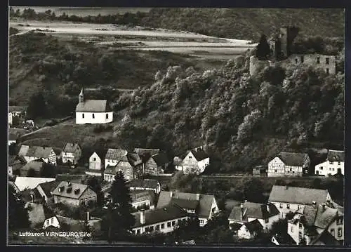 AK Virneburg, Teilansicht mit Burgruine