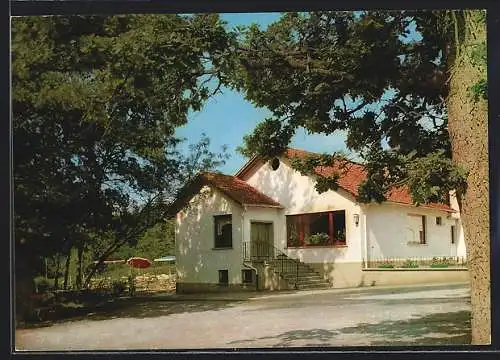 AK Waldfriede /Soonwald, Restaurant-Café Trifthütte im Sonnenschein