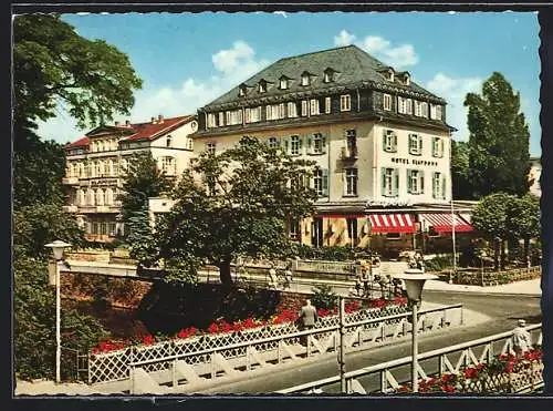 AK Bad Kreuznach /Nahe, Hotel Klapdohr am Kurpark mit Strassenpartie