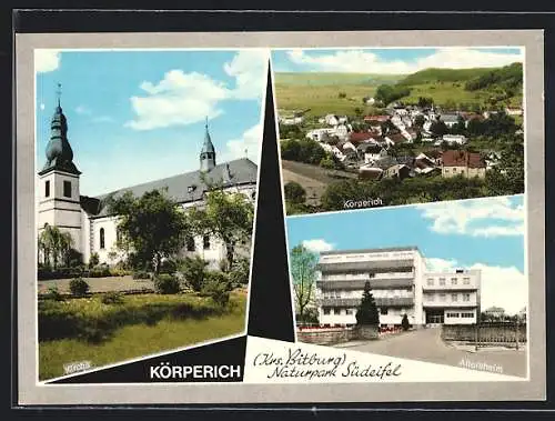 AK Körperich /Bitburg, Kirche und Altersheim