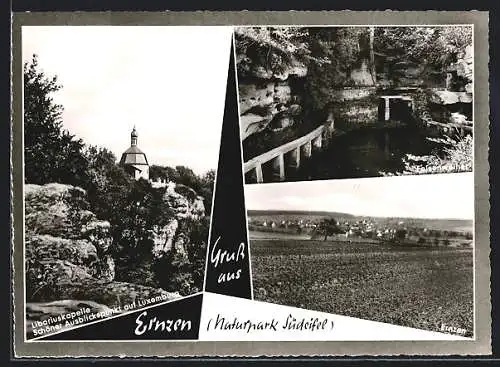 AK Ernzen, Felsenweiher, Liboriuskapelle, Panorama