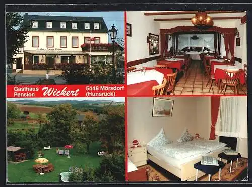 AK Mörsdorf / Hunsrück, Gasthaus-Pension Wickert, Bes. Katharina Adams, Kirchstr. 279