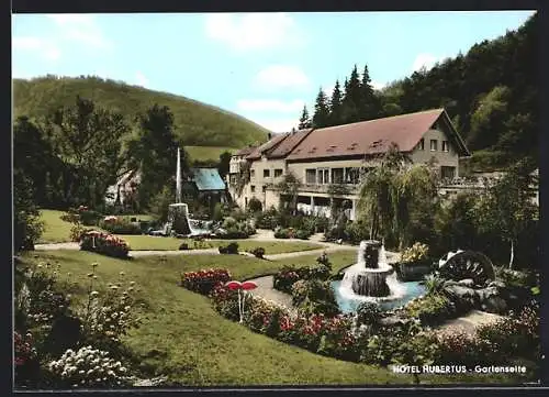 AK Mayen /Eifel, Hotel-Haus Hubertus von Peter Hackenbruch, Gartenseite