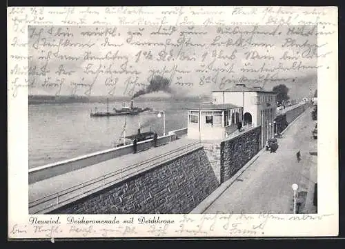 AK Neuwied, Deichpromenade mit Deichkrone