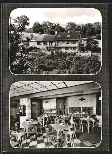 AK Sinspelt /Krs. Bitburg, Gasthaus-Pension Zur schönen Aussicht, Innenansicht
