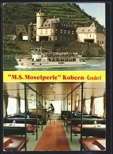 AK Kobern-Gondorf, Personenschifffahrt Anneliese Allard, Dampfer MS Moselperle, Lubentiusstrasse 10