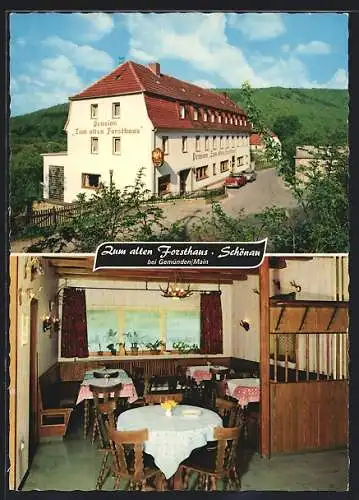 AK Gemünden / Main, Gaststätte-Café Altes Forsthaus