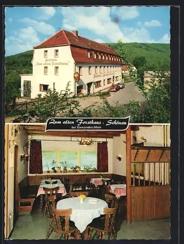 AK Gemünden / Main, Gaststätte-Café Altes Forsthaus
