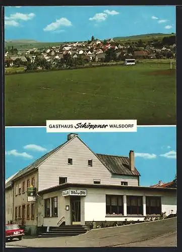 AK Walsdorf /Eifel, Gasthaus Schöppner, Ortsansicht