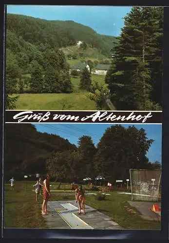 AK Altenhof /Trier, Ansicht vom Gasthof Forsthaus mit Minigolfplatz