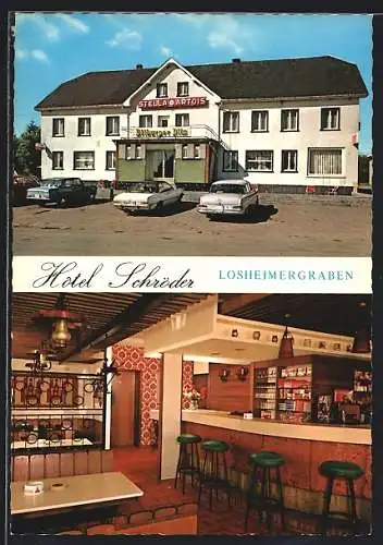 AK Losheimergraben, Hotel Schröder, Aussen- und Innenansicht