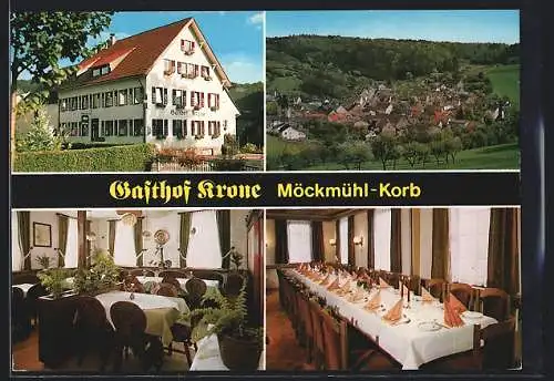 AK Möckmühl-Korb, Gasthof Krone, Ortsansicht