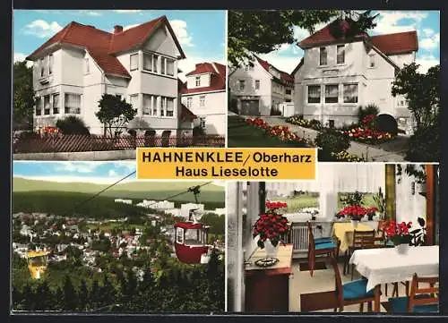 AK Hahnenklee /Oberharz, Hotel Haus Lieselotte, Langelieth Strasse 1, Seilbahn