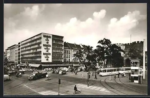 AK Köln, Bosch-Haus mit Strassenkreuzung