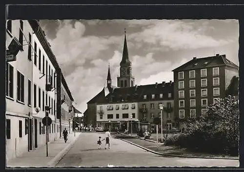 AK Zweibrücken /Pfalz, Schlossplatz mit Kirche