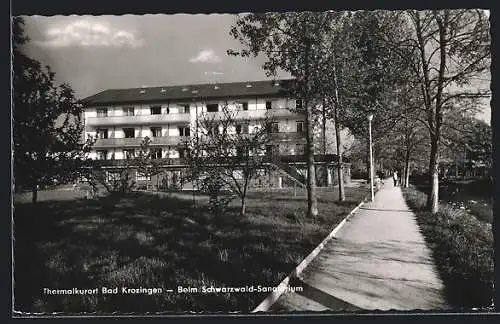 AK Bad Krozingen, Beim Schwarzwald-Sanatorium