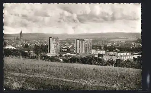 AK Ulm /Donau, Ortsansicht mit Hochhäusern