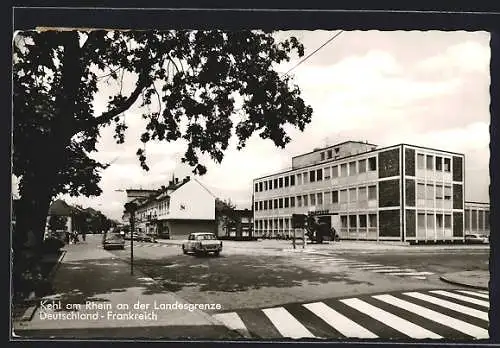 AK Kehl am Rhein, Partie mit Sparkassen-Gebäude