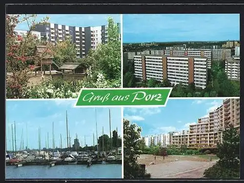 AK Porz, Hafen, Spielplatz, Ortspartie