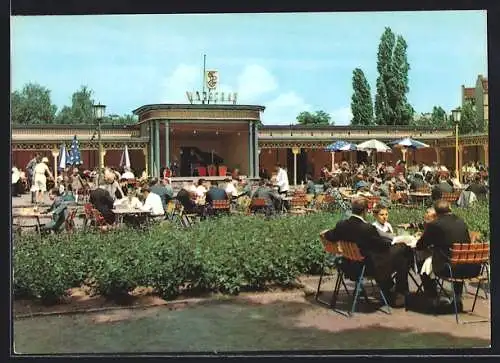 AK Berlin, Garten des Café Warschau