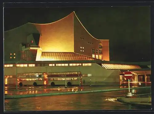 AK Berlin, Die neue Philharmonie bei Nacht