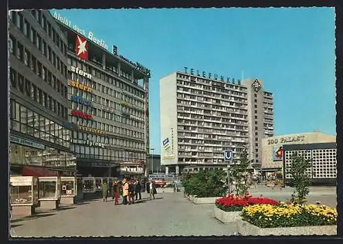 AK Berlin, Breitscheidplatz mit Hochhäuser am Zoo