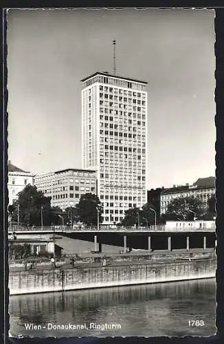 AK Wien, Strasse am Donaudenkmal, Ringturm