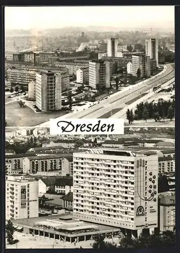 AK Dresden, Blick auf Neubausiedlungen