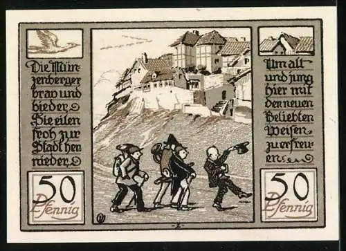 Notgeld Quedlinburg 1921, 50 Pfennig, Die lustigen Münzenberger