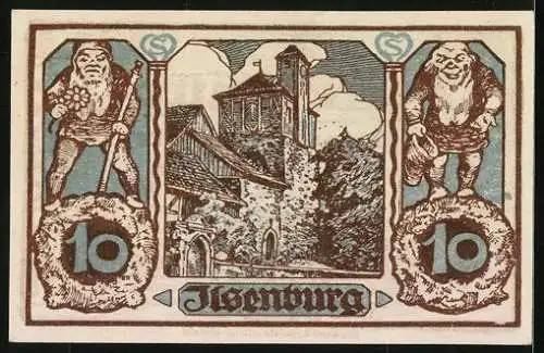 Notgeld Ilsenburg im Harz 1921, 10 Pfennig, Alter Steinturm