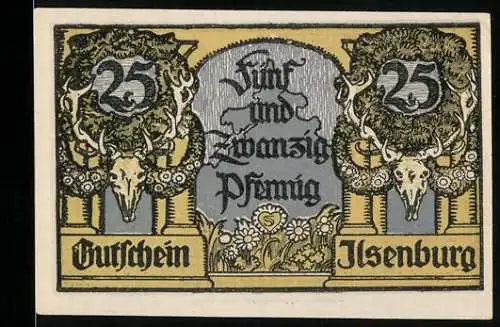 Notgeld Ilsenburg 1921, 25 Pfennig, Der Schlosshof