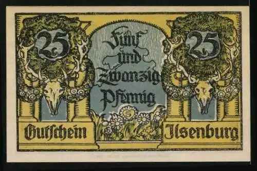 Notgeld Ilsenburg 1921, 25 Pfennig, Partie im Schlosshof