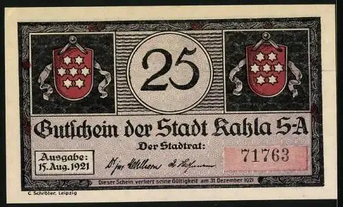 Notgeld Kahla /S.-A. 1921, 25 Pfennig, Der Rondinella-Tanz