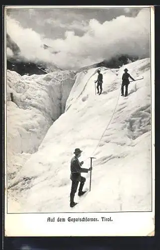 AK Bergsteiger auf dem Gepatschferner in Tirol