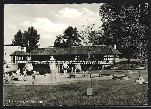 AK Esslingen a. N., Gäste am Wasserhaus