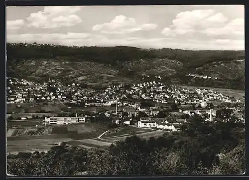 AK Grunbach i. R., Ortsansicht aus der Vogelschau