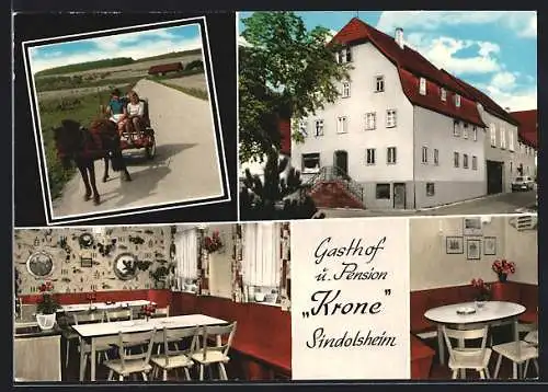 AK Sindolsheim /Baden, Gasthof u. Pension Zur Krone, Bes. Erich Adrian