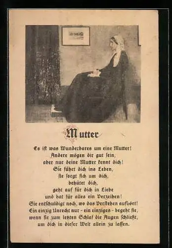 AK Es ist was wunderbares um eine Mutter..., Muttertag