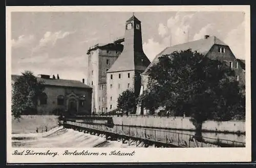 AK Bad Dürrenberg, Borlachturm mit Salzamt