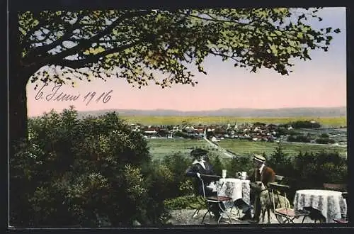 AK Springe, Blick vom Cafe an der Deisterpforte auf den Ort