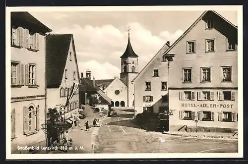AK Lenzkirch / Hochschwarzwald, Partie am Hotel-Adler-Post