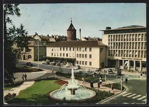 AK Bad Kissingen, Blick über den Postplatz