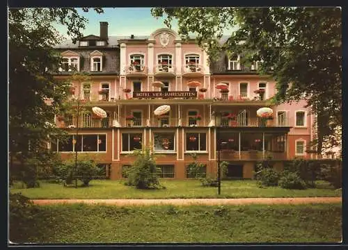 AK Bad Kissingen, Hotel Vier Jahreszeiten und Park-Villa, Bismarckstrasse 23-27