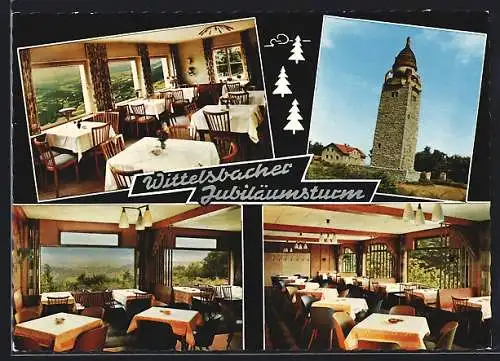 AK Arnshausen, Wittelsbacher Jubiläumsturm, Höhengaststätte, Bes. Emma Körner
