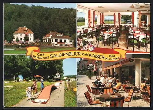 AK Bad Kissingen, Café-Restaurant Salinenblick und Café Kaiser