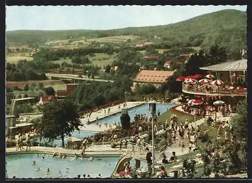 AK Bad Kissingen, Terrassen-Schwimmbad am Ballinghain