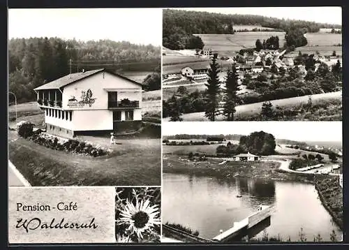AK Burgwallbach, Pension-Café Waldesruh, Ortsansicht