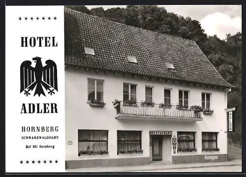 AK Hornberg /Schwarzwaldbahn, Hotel Adler
