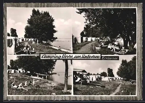 AK Horn am Untersee, Campingplatz Jäger mit Badestrand